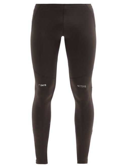 Matchesfashion.com 7 Days Active - Endurance Stretch-jersey Running Tights - Mens - Black
