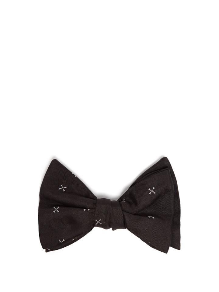 Neil Barrett Military Star Silk Bow Tie