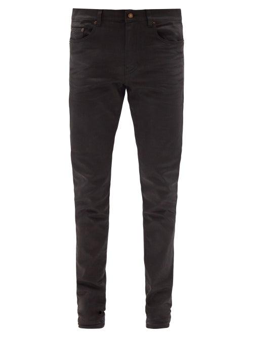 Matchesfashion.com Saint Laurent - Coated Skinny Jeans - Mens - Black