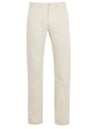 Maison Kitsuné Slim-leg Cotton And Linen-blend Chino Trousers