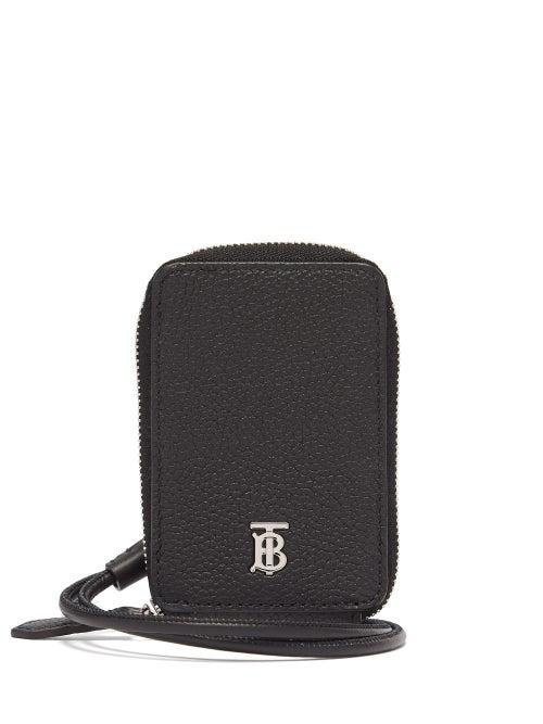 Matchesfashion.com Burberry - Rio Grained-leather Necklace Pouch - Mens - Black