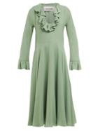 Matchesfashion.com Valentino - Ruffled Silk Georgette Dress - Womens - V626