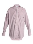 Vetements Oversized Striped-cotton Shirt