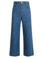 Masscob High-rise Wide-leg Cropped Jeans