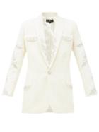 Matchesfashion.com Edward Crutchley - Crystal-embellished Single-breasted Wool Jacket - Womens - Ivory