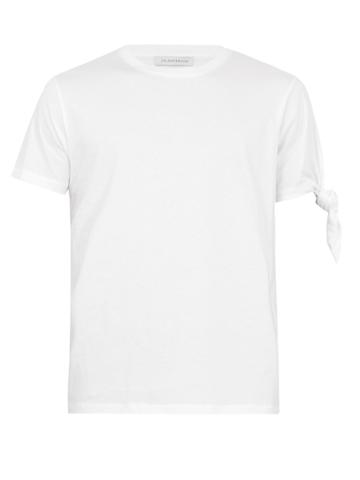Jw Anderson Knotted-sleeve Cotton-jersey T-shirt