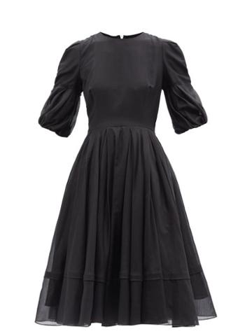 Brock Collection - Tatum Cotton-blend Voile A-line Dress - Womens - Black