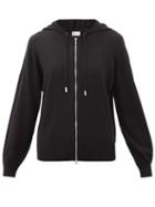 Matchesfashion.com Johnstons Of Elgin - Marla Zipped Wool Hooded Sweater - Womens - Black