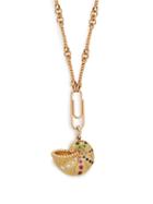 Matchesfashion.com Aurlie Bidermann Fine Jewellery - Nautilus Diamond, Sapphire & 18kt Gold Necklace - Womens - Gold