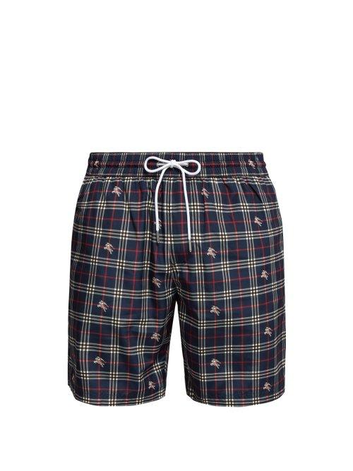 Matchesfashion.com Burberry - Knight Swim Shorts - Mens - Navy Multi