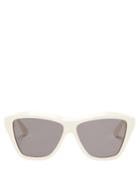 Bottega Veneta - Cat-eye Acetate Sunglasses - Womens - Brown