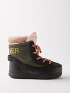 Bogner - La Plagne 2 Fleece-lined Faux-leather Snow Boots - Womens - Green Multi