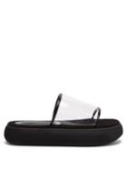 Matchesfashion.com Osoi - Boat Pvc And Leather Flatform Slides - Womens - Clear