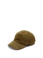 Matchesfashion.com Isabel Marant - Tyron Logo Embroidered Suede Baseball Cap - Mens - Khaki