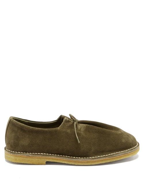 Jacques Solovire - Calvi Suede Derby Shoes - Mens - Khaki