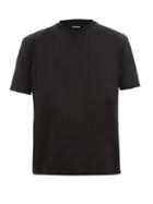 Matchesfashion.com Lanvin - Logo Print Mock Neck Cotton T Shirt - Mens - Black