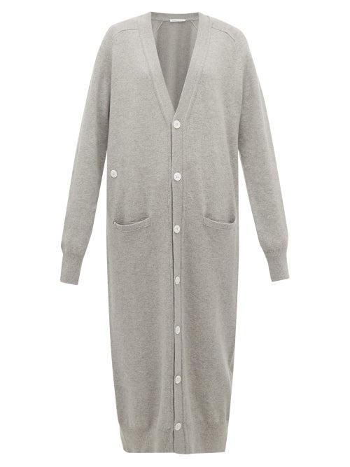 Matchesfashion.com Extreme Cashmere - No. 125 Coco Longline Stretch Cashmere Cardigan - Womens - Grey