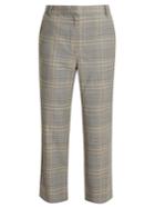 Tibi Taylor Checked Cropped Trousers