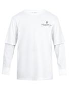 Marcelo Burlon Logo-print Long-line Cotton-jersey T-shirt