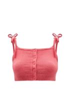 Ladies Rtw Joostricot - Linen-blend Knit Cropped Top - Womens - Pink