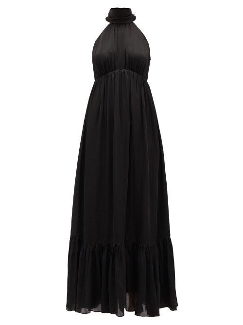 Matchesfashion.com Zimmermann - Wavelength Silk-chiffon Midi Dress - Womens - Black