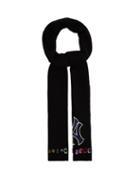 Matchesfashion.com Gucci - Ny Yankees Patch Wool Scarf - Womens - Black