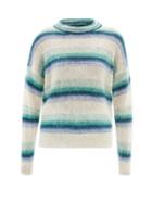Isabel Marant Toile - Drussell Striped Mohair-blend Sweater - Womens - Green White