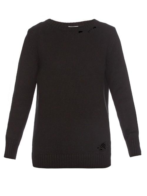 Saint Laurent Distressed Cashmere Sweater