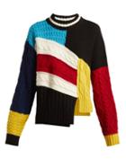 Matchesfashion.com Msgm - Patchwork Knitted Sweater - Womens - Multi
