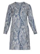 La Doublej Editions Bandana Long-sleeved Silk Mini Dress