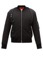 Matchesfashion.com Alexander Mcqueen - Harness Cotton-blend Satin Bomber Jacket - Mens - Black