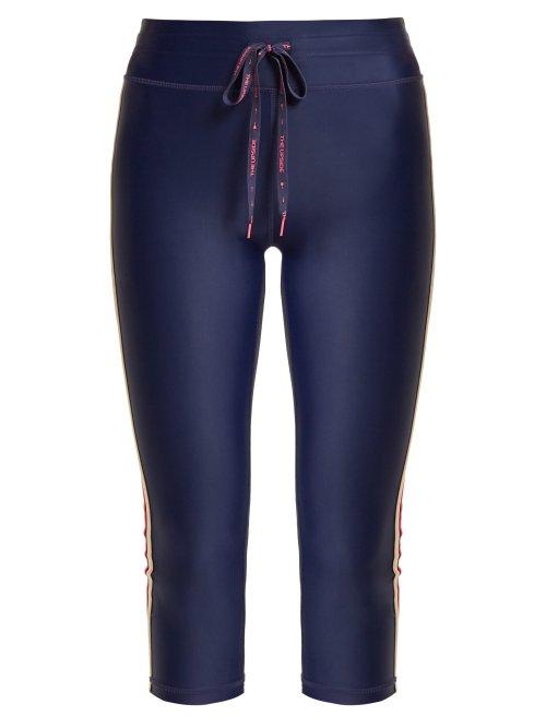 Matchesfashion.com The Upside - Sarafina Nyc Side Striped Performance Leggings - Womens - Navy Multi