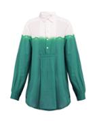 Matchesfashion.com Kilometre Paris - Dip Dyed Cotton Shirt - Womens - Green