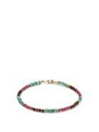 Jia Jia - Ruby, Emerald, Tiger's Eye & 14kt Gold Bracelet - Womens - Multi