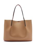 Matchesfashion.com Christian Louboutin - Cabarock Large Grained-leather Tote Bag - Womens - Beige