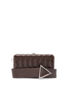 Matchesfashion.com Bottega Veneta - Intrecciato Woven Leather Clutch Bag - Womens - Brown