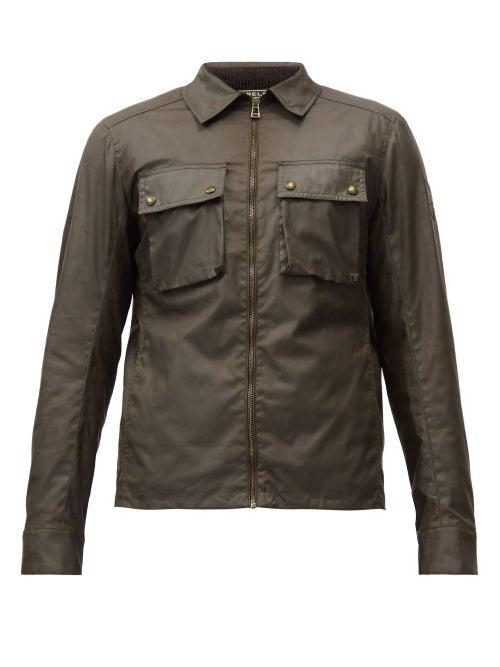 Matchesfashion.com Belstaff - Dunstall Waxed-cotton Jacket - Mens - Khaki