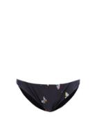 Cynthia Rowley - Ruched Butterfly-print Bikini Briefs - Womens - Black Print