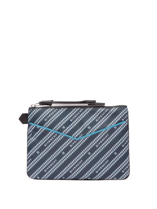 Matchesfashion.com Givenchy - Logo-print Technical Pouch - Mens - Navy White