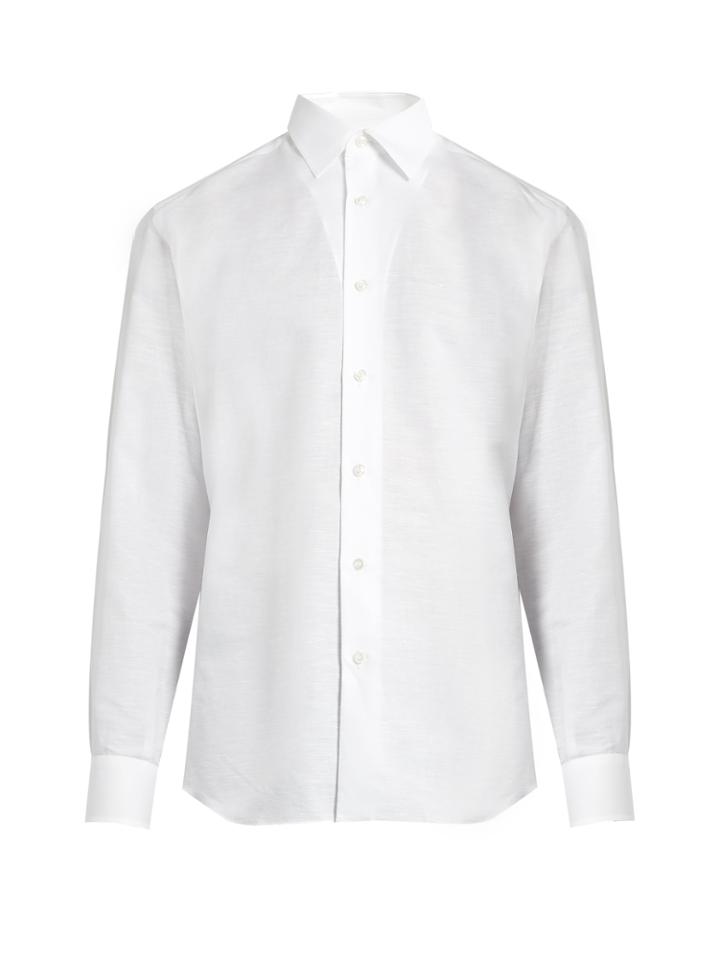Brioni Regular-fit Linen Shirt