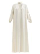 Matchesfashion.com La Collection - Barbora High-neck Silk-crepe Maxi Dress - Womens - Ivory