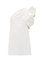 Matchesfashion.com Self-portrait - Crystal Embellished One Shoulder Crepe Dress - Womens - Ivory