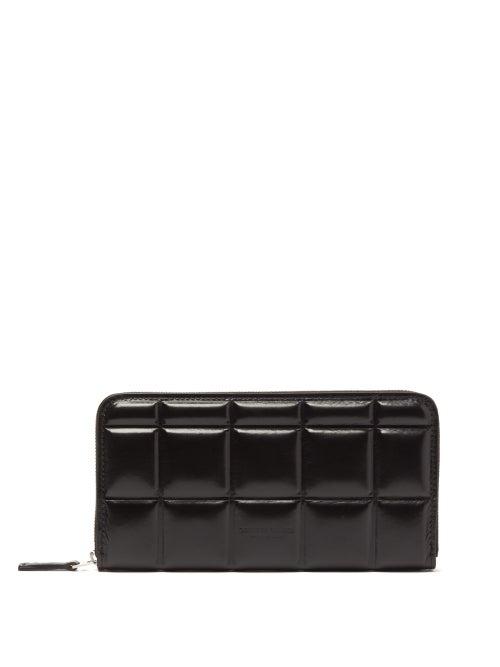 Matchesfashion.com Bottega Veneta - Padded Quilted Leather Continental Wallet - Womens - Black