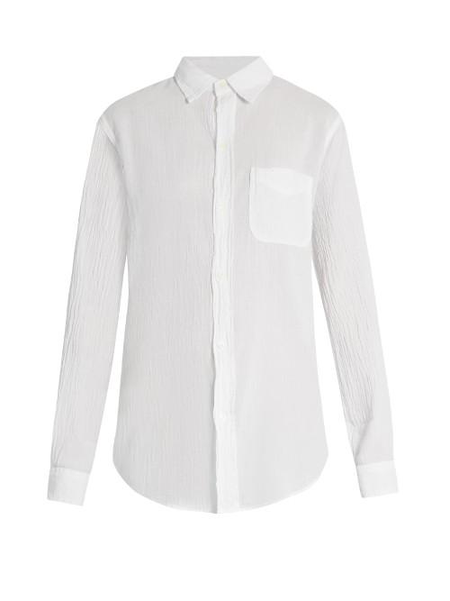 Current/elliott The Prep School Crinkled-cotton Shirt