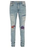 Matchesfashion.com Amiri - Mx1 Rainbow Bandana Slim Leg Jeans - Mens - Light Indigo