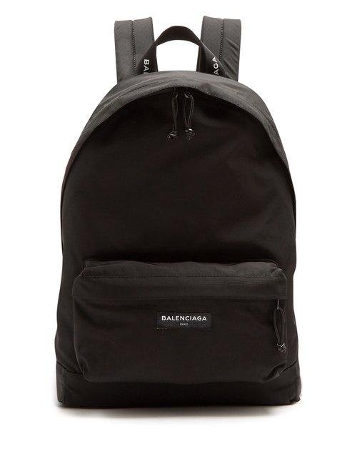 Matchesfashion.com Balenciaga - Explorer Coated Canvas Backpack - Mens - Black White