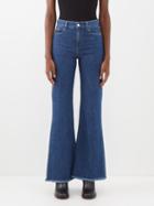 Wandler - Daisy Organic-cotton Blend Flared Jeans - Womens - Indigo