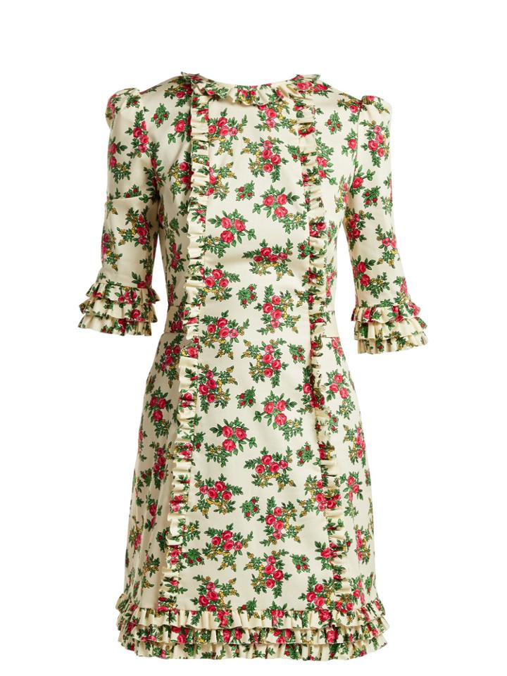 The Vampire's Wife Cate Floral-print Mini Dress
