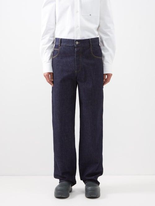 Bottega Veneta - V-stitched Wide-leg Jeans - Mens - Indigo