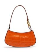 Matchesfashion.com Staud - Ollie Crocodile-effect Leather Shoulder Bag - Womens - Orange